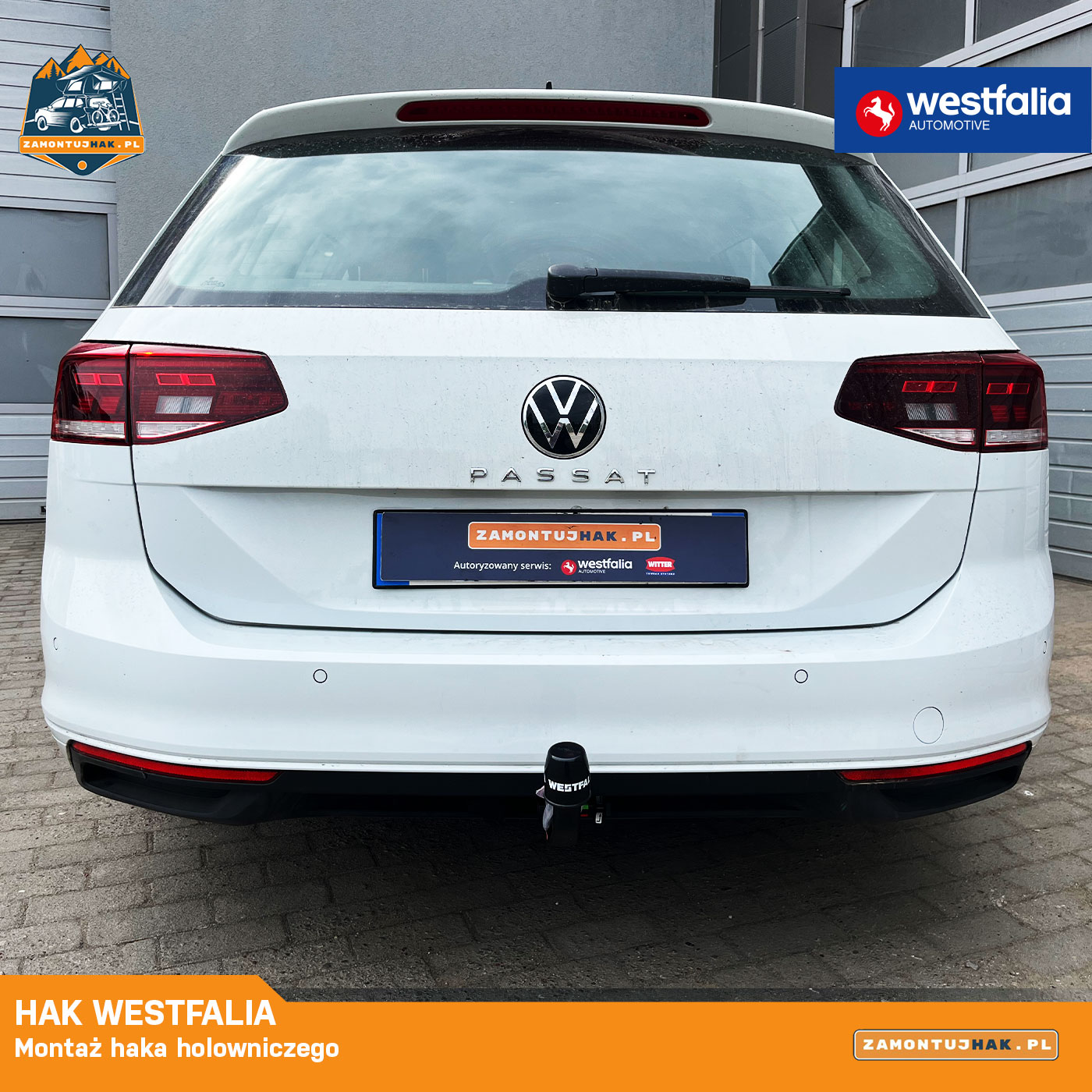 Hak Westfalia zamontowany w Volkswagenie Passacie przez ZamontujHak.pl